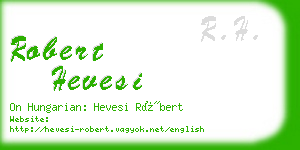 robert hevesi business card